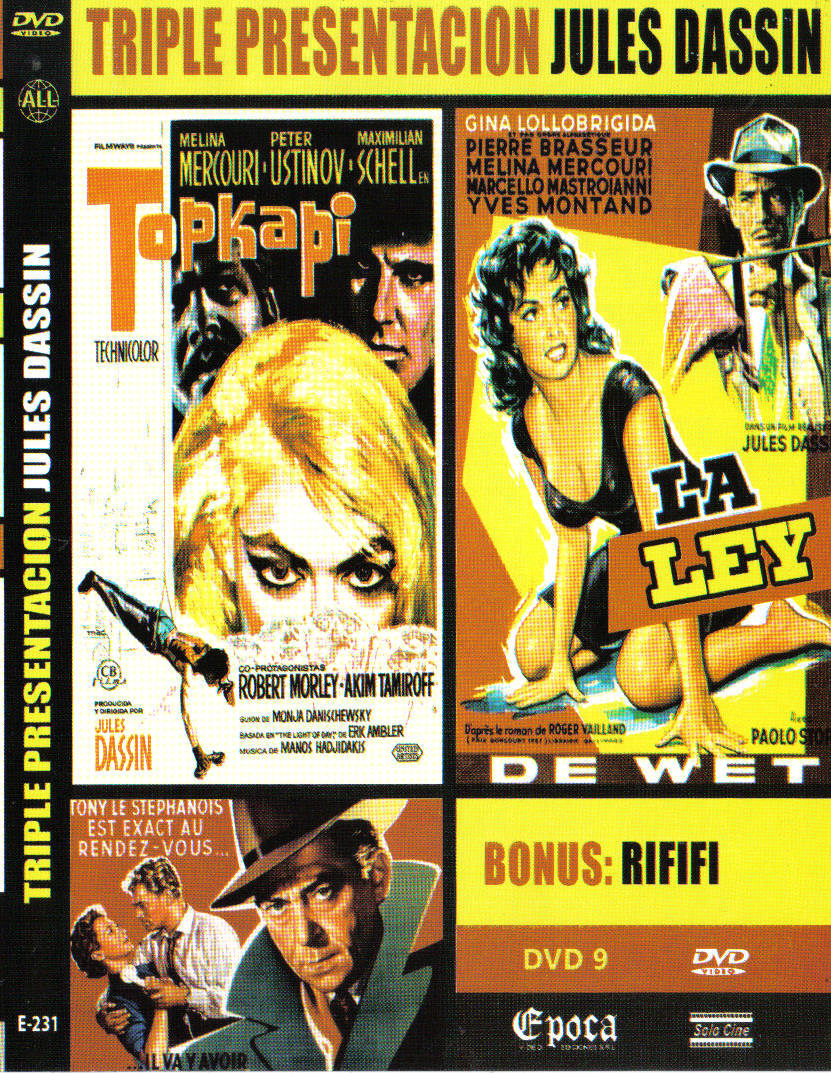 TRIPLE PRESENTACION : JULES DASSIN - TOPKAPI - LA LEY - BONUS: RIFIFI